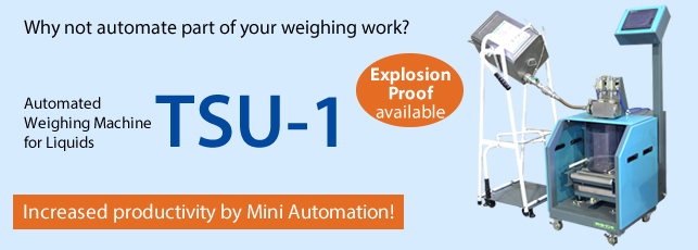 Automated Weighing Machine for Liquids,TSU-1:Explosion Proof available